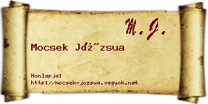 Mocsek Józsua névjegykártya